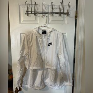Nike White Windbreaker